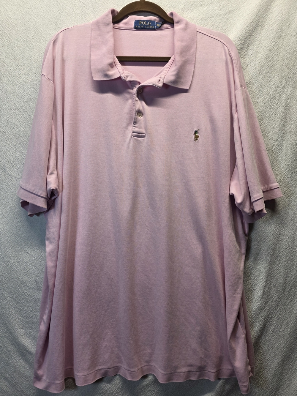 Polo by Ralph Lauren Men's Pink Classic Short-Sleeve Polo Size 3XLT